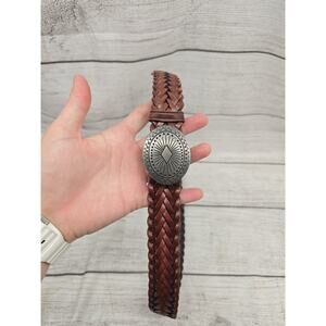 LL Bean Braided Belt Size 34. Model F755. Native Design Buckle